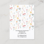 Editierbares Blumenmuster-Logo, Multistich-Ohrring Visitenkarte (Rückseite)