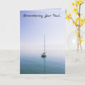 Editierbares Boot auf dem Wasser-Beileid Karte (Gelbe Blume)