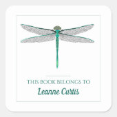 Editierbares Buchzeichen Quadratischer Aufkleber (Vorderseite)