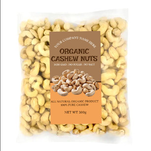 Editierbares Cashew Nuts Set für benutzerdefiniert Lebensmitteletikett