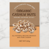 Editierbares Cashew Nuts Set für benutzerdefiniert Lebensmitteletikett (Einzelnes Label)