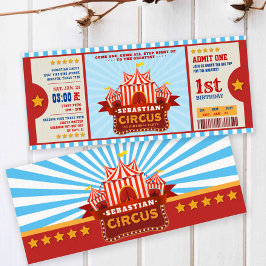 Editierbares Circus Ticket zum ersten Geburtstag Einladung