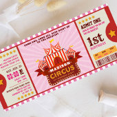 Editierbares Circus Ticket zum ersten Geburtstag Einladung