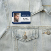 Editierbares Color Varsity School Wiedersehen Foto Namensschild (Beispiel)