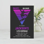 Editierbares Cool Skater Party laden Einladung (Stehend Vorderseite)