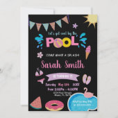 Editierbares Cooles Summer Swim Party Einladung fü (Vorderseite)