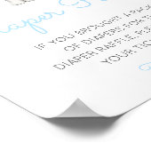 Editierbares Diaper Raffle Babyduschenzeichen gedr Poster (Ecke)