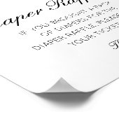 Editierbares Diaper Raffle Babyduschenzeichen gedr Poster (Ecke)
