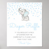 Editierbares Diaper Raffle Babyduschenzeichen gedr Poster (Vorne)