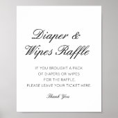 Editierbares Diaper- und Wipes-Raffle-Zeichen Poster (Vorne)