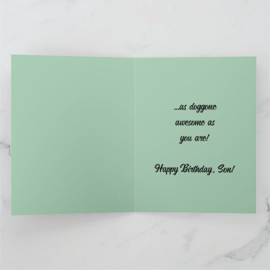 Editierbares Doggone Phantastisch Geburtstag Karte (Innenseite)
