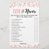 Editierbares Ewiges oder Niemals Brautparty-Spiel (Vorderseite)