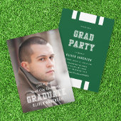 Editierbares Farbbreite Foto Graduate Grad Party Einladung