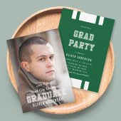 Editierbares Farbbreite Foto Graduate Grad Party Einladung