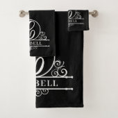 Editierbares Farbmonogramm C Badhandtuch Set (Insitu)