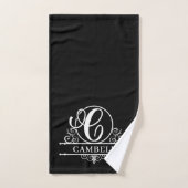 Editierbares Farbmonogramm C Badhandtuch Set (Handtuch)