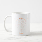 Editierbares Farbpfirsichzeichen Zodiac Kaffeetasse (Links)