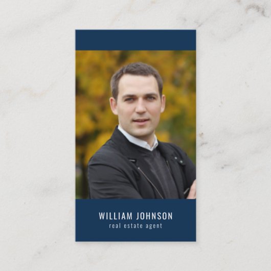 Editierbares Foto für die sozialen Medien Visitenkarte (Vorderseite)