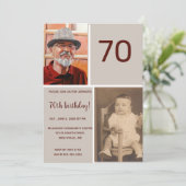 Editierbares Foto Geburtstagsparty Einladung (Stehend Vorderseite)