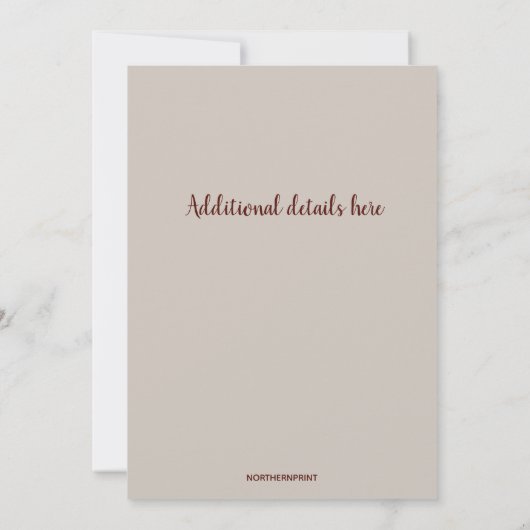 Editierbares Foto Geburtstagsparty Einladung (Rückseite)