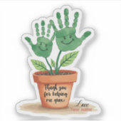 Editierbares Geschenk für Lehrer mit handgeschrieb Aufkleber (Vorderseite)