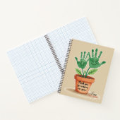 Editierbares Geschenk für Lehrer mit handgeschrieb Notizblock (Innenseite)