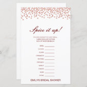 Editierbares Gewürz ist nach oben, Name des Gewürz (Vorne/Hinten)