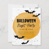 Editierbares Halloween-Party Einladung Black Bats  (Vorderseite)