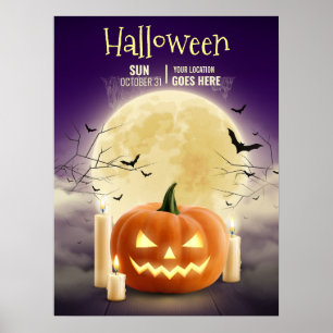 Editierbares Halloween-Spuk Party, Halloween Poster