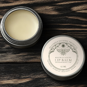 Editierbares Hexen-Tarot-Bienenwachs-Lippenbalsam- Runder Aufkleber