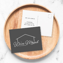 Editierbares Hintergrundfarbhaus, das wir verschob Postkarte