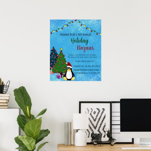 Editierbares Holiday Bazaar Poster (Heimbüro)