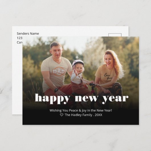 Editierbares Holiday Foto Feiertagspostkarte (Vorne/Hinten)