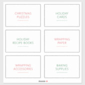 Editierbares Holiday Organisation 3.5x2 Inch Label (Blatt)