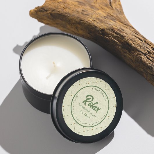 Editierbares Kreissymbol-Design in Retro Green Runder Aufkleber