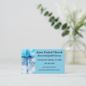 Editierbares Kreuz im Leiter der Wolkenkirche Visitenkarte (Stehend Vorderseite)