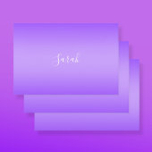 Editierbares Lila Violet Ombre & White Text Script Geschenkpapier Set