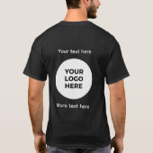 Editierbares Logo-Text-T-Shirt-Design T-Shirt (Rückseite)