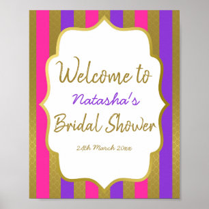 Editierbares marokkanisches Party‑Willkommensschil Poster