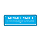 Editierbares Modern Sky Blue Rücksendelabel (Vorne)