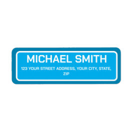 Editierbares Modern Sky Blue Rücksendelabel