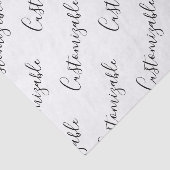 Editierbares modernes Skriptmuster | Schwarz/Weiß Seidenpapier (Ausschnitt)