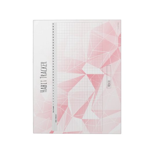 Editierbares monatliches Habit-Tracker-Notepad Notizblock (Rotiert)