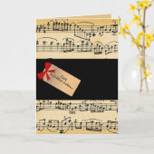 Editierbares Musikblatt - nur ein kleiner Hinweis Karte (Gelbe Blume)