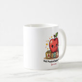 Editierbares Niedlich Teacher Apple Design Kaffeetasse (VorderseiteRechts)