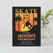 Editierbares Party für Coole Skater - Einladung fü (Stehend Vorderseite)