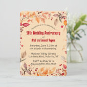 Editierbares Party für Herbstblätter und Berries Einladung (Stehend Vorderseite)