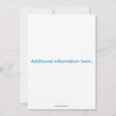 Editierbares Party Hat und Confetti-Party Einladung (Rückseite)