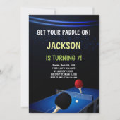 Editierbares Pong Pong Party Einladung für Kinder (Vorderseite)