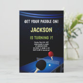 Editierbares Pong Pong Party Einladung für Kinder  (Stehend Vorderseite)